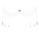 Lamp "Spider" 8x40W E27 white 80x80x90 cm