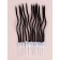 Candles for Cake "Serpentine", 12 pcs, black with sparkles