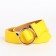 Building belt, width 2.5 cm, metal buckle, yellow color