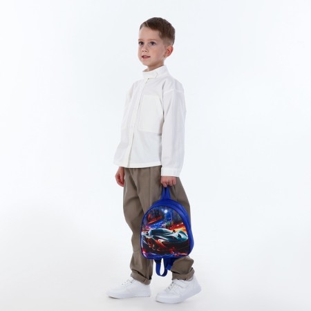 Children's backpack on a zipper, "chosen", blue color-5