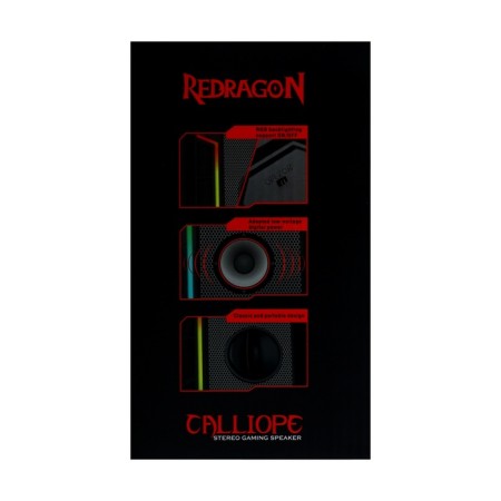 Computer speakers 2.0 Redragon calliope, 2x3 W, backlight, 3.5 mm, black-7