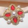 Brooch "Empress" Order, red-white color in gold
