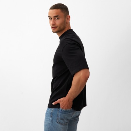 Men's T-shirt from organic cotton Minaku Oversize Fit: Black color, rr 46-2