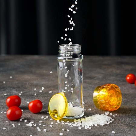 Mill for spices, plastic mechanism, 115 ml (45-80 gr), yellow color-6