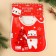 Badion for feeding "New Year's Bear", waterproof on Velcro, with pockets, gift packaging, crumb I
