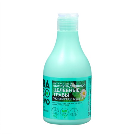Hair shampoo natural Krasotevo "Healing herbs", 250 ml