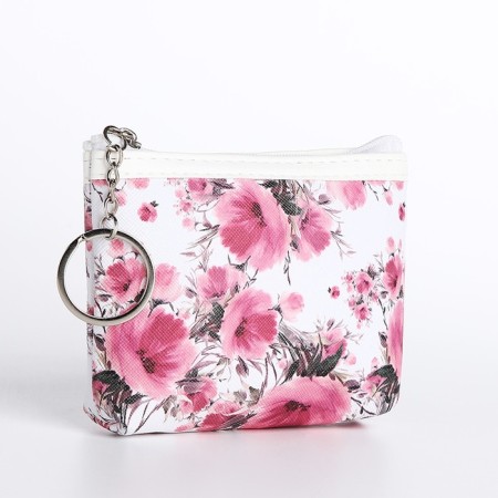 Women's wallet with lightning, white/pink color