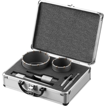 A set of crowns on concrete "bison" Professional 29185-H2-2, D = 50/100 mm, with equipment, in the case-5