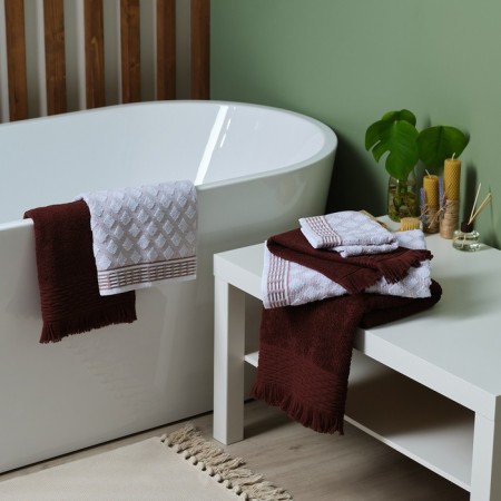 Trick Lovelife towel “Amore” 30x50 cm, brown, 100% cotton, 450 g/m2-5