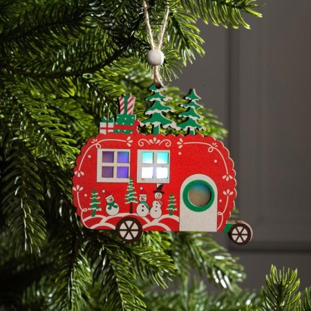 Christmas tree toy "Vanchik", from batteries, glow warm white