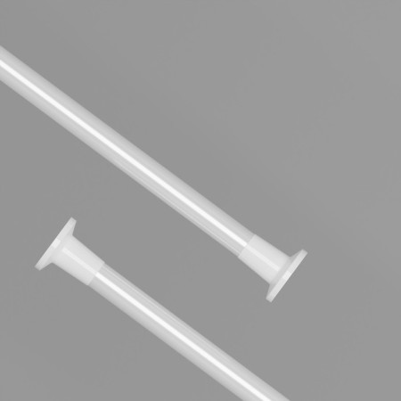 Bathroom cornice, telescopic 120-220 cm, white color-5