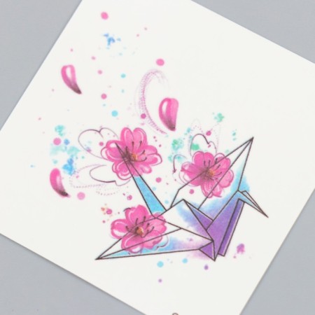 Tattoo on the body color "bird-arches" 6x6 cm-2