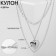 Pendant "chain" medallion, heart, color silver, 45cm