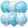Latex ball 12 "Clouds", pastel, crystal, 4-sided, set 25 pcs., Mix