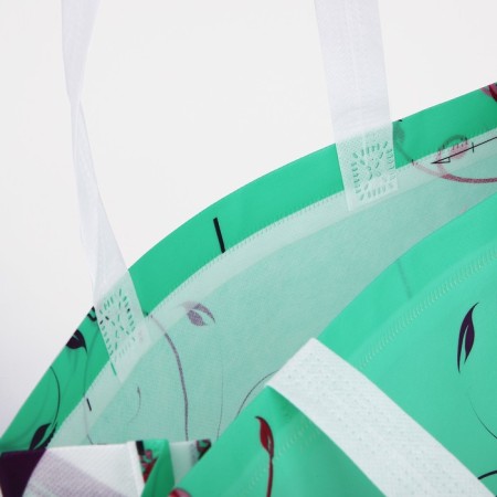 Household bag without fastening, green color-2