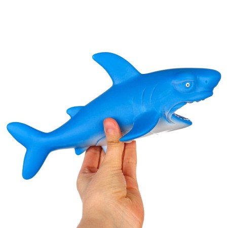 Rubber toy for the bathtub "Shark", 24 cm, with a squeak, crush me-3