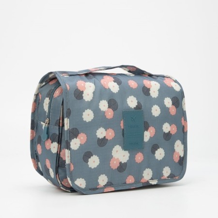 Cosmetic bag on Velcro, with hook, color gray color