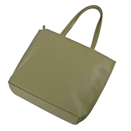 Women's bag B2810-02140, green color, genuine leather, 28x8x20 cm-1