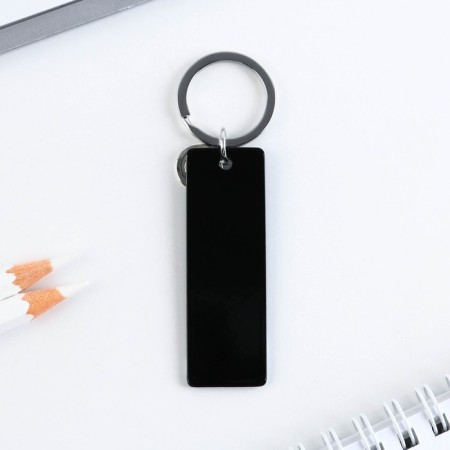 Acrylic key a keychain, the plate "*uck you!", 18+, 8 x 2 cm-2