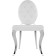 Stool on a metal frame ODDA Metal/Eco -leather, chrome/white 50.5x65x91 cm
