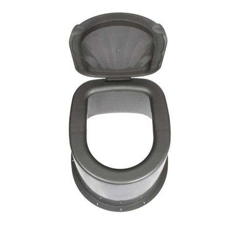Country toilet, h = 35 cm, without a bottom, with holes for attaching to the floor, gray-4