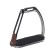 Metal stirrup with rubber inserts, chrome, set 2 pcs