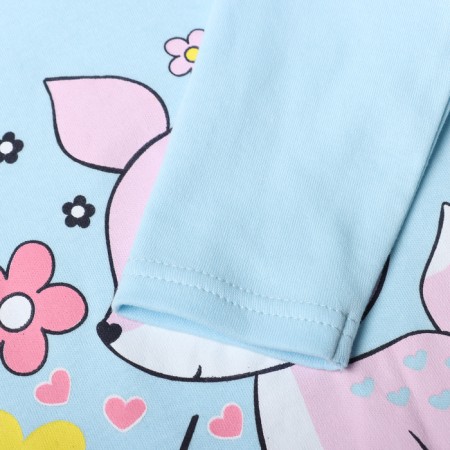 Turtleneck for girls, color light blue, height 92 cm-2