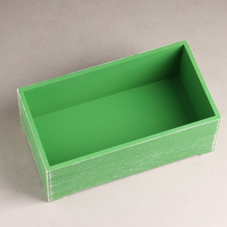 Kashpo wooden "Provence" 23x12.5x9 cm Green-2