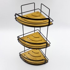 Wall corner shelf 3-tier Joy Home, bamboo