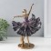 Polystone souvenir "Ballerina in a violet dress with ruffles" Bronze 20.5x11.5x29.5 cm