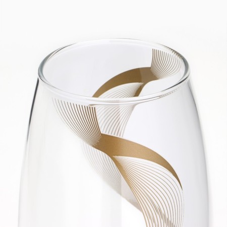 Vase for flowers "Line" glass, transparent, 26 cm.-2