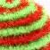 A brilliant two-color ball, 5 cm, green/red