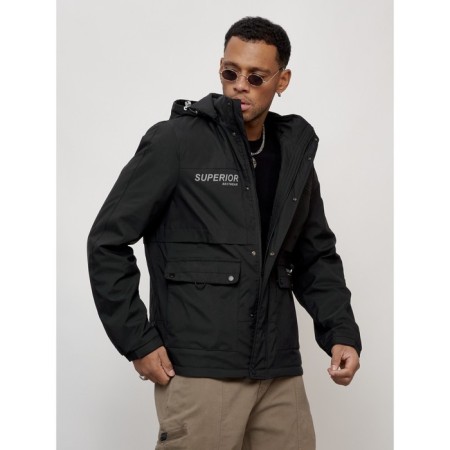 Sports male jacket, size 50, black color-6