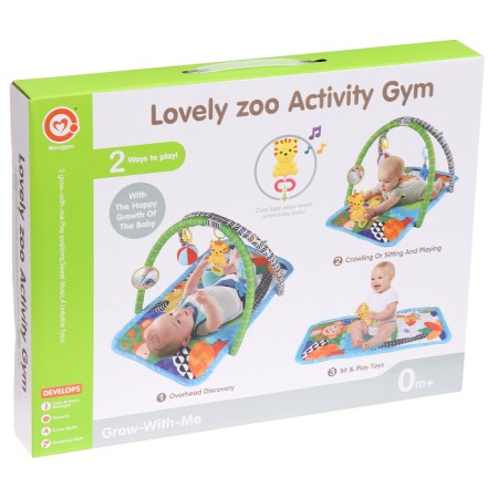 Developing rug "Favorite Zoo", blue color-10