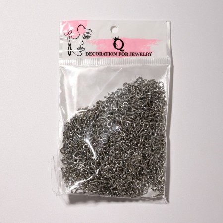 Holder for a screw pendant, 8 × 4 mm (set 1000 pcs.), Silver color-3