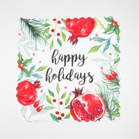 Набор салфеток Доляна Happy hollidays 20х20 см-2 шт, микрофибра-1