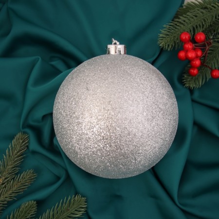 Ball plastic d-15 cm "Lawrence" silver