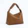 Baget bag with zipper, brown color