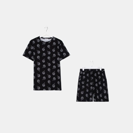 Pajama men's kaftan "f*ck" R.48, black-6