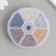 Glass beads 8/0 (3 mm) in the casket "metallic" 6 colors x 10 g 8x8x2 cm