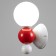 Luigi lamp LED 7W 3000-6000K white-red 12x25 cm