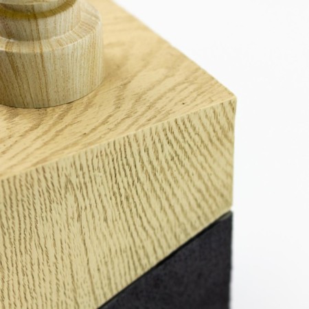 Joy Home liquid soap dispenser, polyurez, two -tone graphite and wood-2