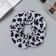 Hair elastic band "Orbit" Stains, 12 cm, black and white