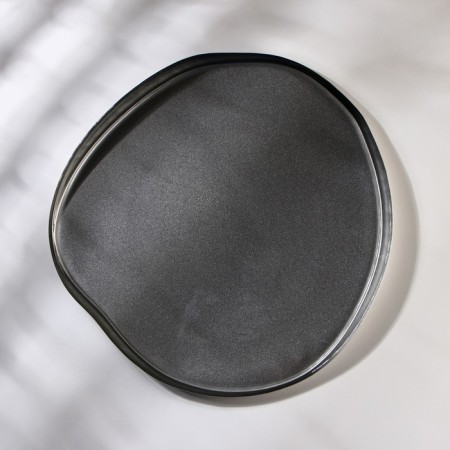 Dish with a side Trend, D = 32 cm, the color is gray
