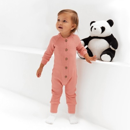 Combineson children's minku, dusty pink color, height 92-98 cm-5