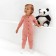 Combineson children's minku, dusty pink color, height 92-98 cm