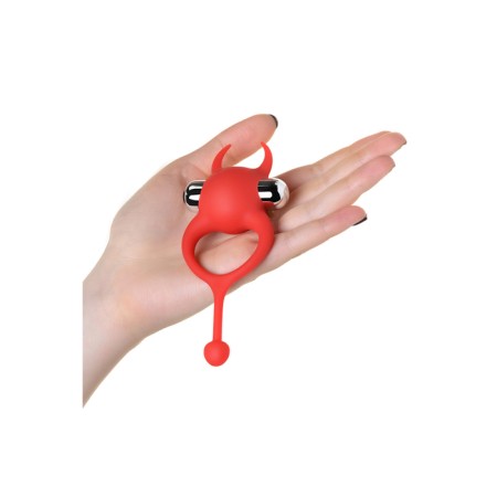 Vibrocolor with a tail Jos Nick, silicone, red, 13.5 cm-3