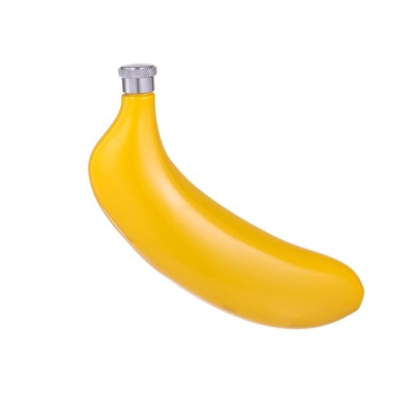 Banana alcohol flask, stainless steel, gift, 120 ml, 4 oz-1