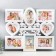 Photo frame plastic in 8 photos 10x10, 10x15 cm "Sunrise" White 44.5x49.5 cm
