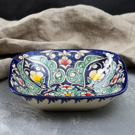 Salennik Rishtan ceramics "Flowers", 19 cm, mix
